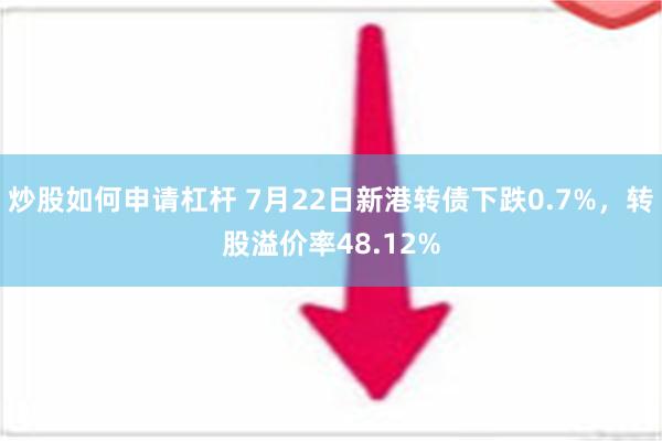 炒股如何申请杠杆 7月22日新港转债下跌0.7%，转股溢价率48.12%